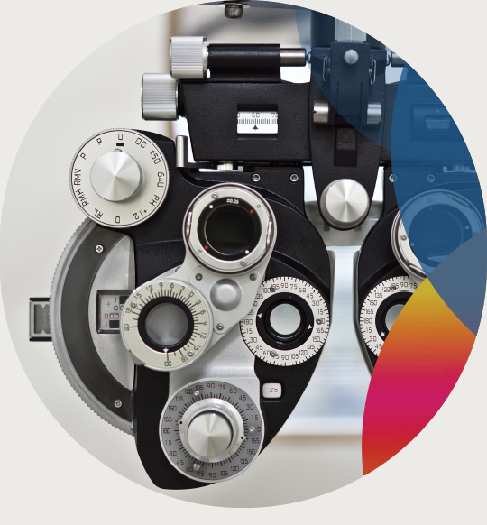 An image of a phoropter, which determines if you have a refraction in your eyes.