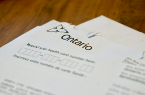 An OHIP application for health insurance in Ontario.